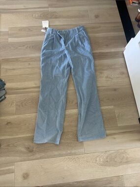 Sunday Best Blue Pinstripe Straight Leg Pants